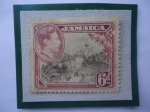 Stamps Jamaica -  Priestman´s River. Portland- Río del Sacerdote. Portland- Jamaica Portland- Sello de 6d-peniqu jamai