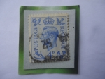 Stamps United Kingdom -  King George VI del Reino Unido- Sello de 4D-penique británico (viejo) Año 1950