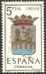 Stamps Spain -  1561 - escudo capital de la provincia de Orense