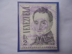 Stamps Venezuela -  Simón Bolívar (1783-1830) y José María Espinosa (1796-1883) Pintor Colombiano.