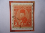 Stamps Egypt -  King Farouk (1920-1965)- Sello año 1944 de 2 millieme, egipcio.