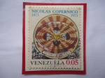 Stamps Venezuela -  Nicolas Copérnico (1473-1543) Astrónomo - 500 Aniversario de su nacimiento (1473-1973)- Sistema Cosm
