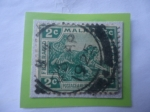 Stamps : Asia : Malaysia :  Malaya, Estados Federados Malayos- Sello 2 Cénts. Malayos, año 19919