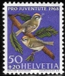 Stamps Switzerland -  aves