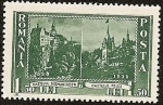 Stamps : Europe : Romania :  Castillo de Sigmaringen(Alemania)  y castillo de Peles(Transilvania)