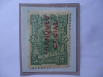 Stamps Nicaragua -  Figura Alegórica con con Cuerno de la Abundancia- Sobreimpreso con Franqueo Oficial