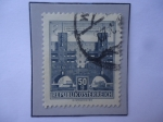 Stamps Austria -  Vivienda de Carl Marx - Vienna-Heiligenstadt- Sello de 50 groschen austriaco, del año 1959