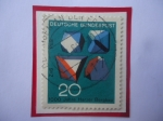 Stamps Germany -  100 Años de Minería de Harz- Sulfuro de Cinc (ZnS), Galena (PbS).