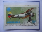 Stamps Venezuela -  59°Aniversario Fuerza  Aerea Venezuela - Biplano Stearman.