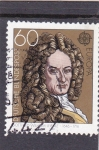 Stamps Germany -  Gottfried Wilhelm Leibniz (1646-1716) (filósofo)