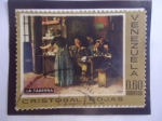Stamps Venezuela -  Cristobal Roja Poleo (1858-1890) pintor Venezolano- La Taberna, Oleo en Tela