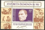 Stamps Turkey -  50 años de la muerte de mustafa kemal atatürk