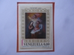 Sellos de America - Venezuela -  Navidad 1969 - La Sagrada Familia- Escuela de los Landaetas , Caracas. Siglo XVIII.