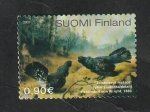 Stamps Finland -  1614 - Pelea de gallos, Cuadro del pintor Fernidand von Wright