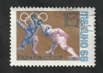 Stamps Russia -  3392 - Olimpiadas de Mexico 68, esgrima