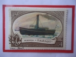 Stamps Russia -  URSS- Flota Nacional Rompehielo - Pilot Rompehielos- Sello de 4 kopet Ruso, año 1976