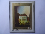 Stamps Hungary -  Tivadar Csontvár Kosztka (1853-1919) Pintor Húngaro-Oleo:Paseo en Carruaje por Atenas.