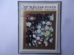 Stamps Hungary -  Istvan Csók (1865-1961) Pintor Húngaro-Oleo: Flores- sello de 1 Florin, año 1977