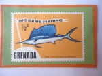 Stamps Grenada -  Sail-Fish (Istiophorus albicans)-Pez Vela Atlántico - Pesca de Alta- sello de 1/2 Ct Caribe del Este