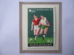 Stamps Romania -  Copa del Mundo de Fútbol, Múnich 1974 - Sello de 40 ban Rumano