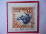 Sellos de Europa - Rusia -  URSS-Motociclismo-Sociedad Voluntaria en apoyo del Ejercito-Fuerza Aérea y Flota.