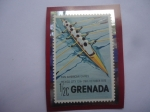 Sellos de America - Granada -  7°Juegos Panamericanos-México 1975-Bote de con 8 Remos- Sello de 1/2 Ct.de Caribe del Este,año 1975