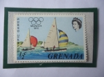 Stamps Grenada -  Vela-Jugos Acúaticos-Juegos Olímpicos de Verano- Munich 1972-Sello de 1/2Ct.del Este Caribe.