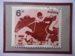 Stamps Poland -  Equitación-Salto-Juegos Olímpicos-Moscú- Jan Kowalczyk medalla de oro