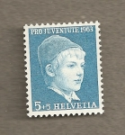 Stamps Switzerland -  Pro Juventute 1963