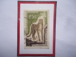 Stamps : Africa : Mauritania :  Guepard - Leopardo (Acinonyx jubatus)  Fauna Natiba-Sello de 1,50 África Occidental-CFA 