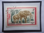 Sellos del Mundo : Africa : Rep�blica_del_Congo : Congo,República (Brazzaville)-Elefante Africano (Loxodonta africana)-Serie:Animales Salvajes.