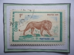 Stamps Republic of the Congo -  Congo,República- Lion (Panthera Lion)- Serie:Animales Salvajes 1972- Sello de 1 Franco de África Cen