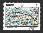 Sellos de America - Cuba -  1851 - Mapa de Cuba