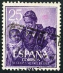 Stamps Spain -  Centen. San Vicente Paul