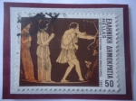 Stamps Greece -  Epopeyas de Homero- Ulises con Arco- Sello d 50 Dracma griego