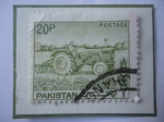 Sellos de Asia - Pakist�n -  Tractor-Maquinaria Agrícola- Agricultura-Sello de 20 paisa pakistaní-Serie:1978/81