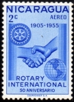 Sellos de America - Nicaragua -  50 Aniversario Rotary Club