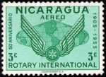Stamps : America : Nicaragua :  50 Aniversario Rotary Club