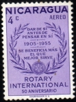 Stamps : America : Nicaragua :  50 Aniversario Rotary Club