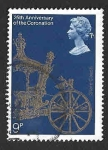 Stamps United Kingdom -  835- XXV Aniversario de la Coronación de Isabel II