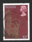Sellos de Europa - Reino Unido -  836- XXV Aniversario de la Coronación de Isabel II