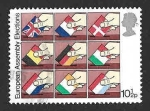 Sellos del Mundo : Europa : Reino_Unido : 860 - Banderas de Miembros de la Comunidad Europea
