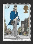 Sellos de Europa - Reino Unido -  873 - Cartero de Londres 1839