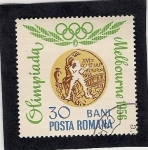Sellos de Europa - Rumania -  Olimpiada de Melbourne 1956