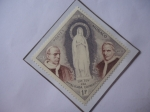 Stamps : Europe : Monaco :  Inmaculada Concepción-100°Aniv. de su aparición 1858-1958-Papas_Pio XII y Pio IX