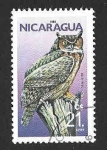 Stamps : America : Nicaragua :  1505 - Búho Americano