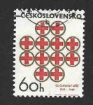 Stamps Czechoslovakia -  1601 - L Aniversario de la Cruz Roja Checa