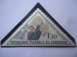 Sellos de Africa - Camern -  Hoodia Gordonii- Serie:Flores 1963- Sello de 1,50 FCFA-Franco de África Central,año 1963