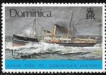 Sellos de America - Dominica -  barcos