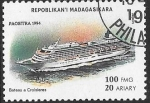 Stamps : Africa : Madagascar :  barcos